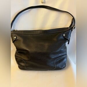 Donald. J. Pliner Large Black Leather Handbag .